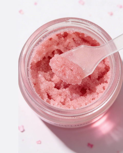 Berry Soft Lip Scrub – All Natural Strawberry Sugar Exfoliator with Cocoa Butter & Vitamin E