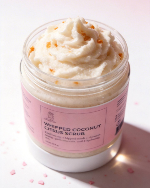 Travel Size Organic Papaya Mango Body Butter + Coconut Citrus Scrub Gift Set l 4 oz ea