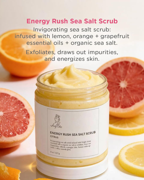 Handcrafted Energy Rush Citrus Sea Salt Scrub