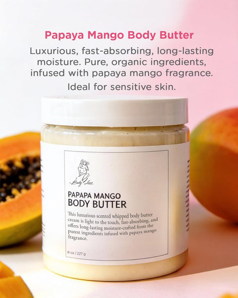 Papaya Mango Whipped Body Butter – All Natural Eczema Relief