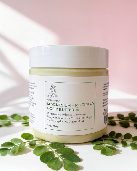 Bergamot Magnesium + Moringa Whipped Body Butter – Muscle Recovery & Deep Hydration