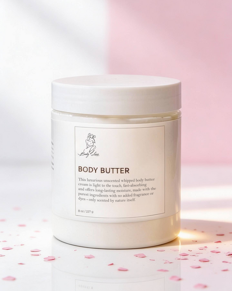 Coconut Citrus Scrub & Unscented Body Butter Set, Natural Skincare