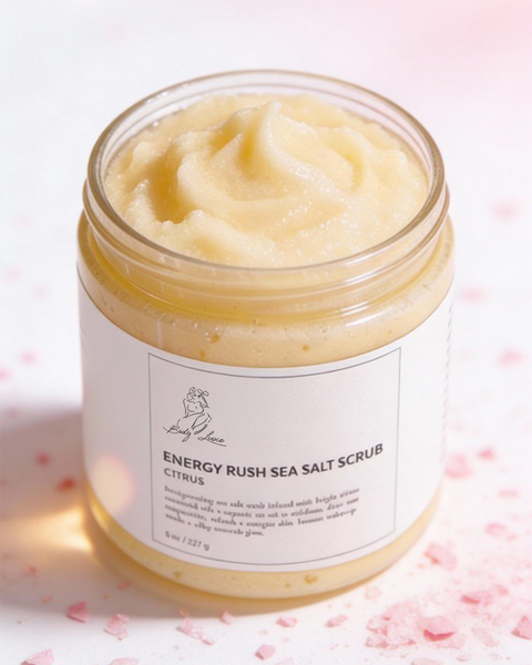 Handcrafted Energy Rush Citrus Sea Salt Scrub 4 oz