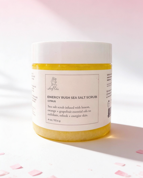 Handcrafted Energy Rush Citrus Sea Salt Scrub 4 oz
