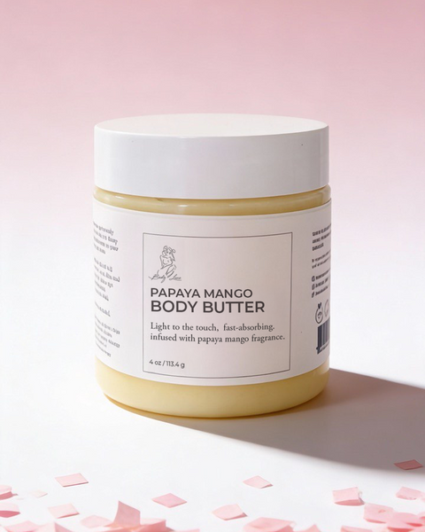 Papaya Mango Whipped Body Butter – All Natural Eczema Relief 4 oz