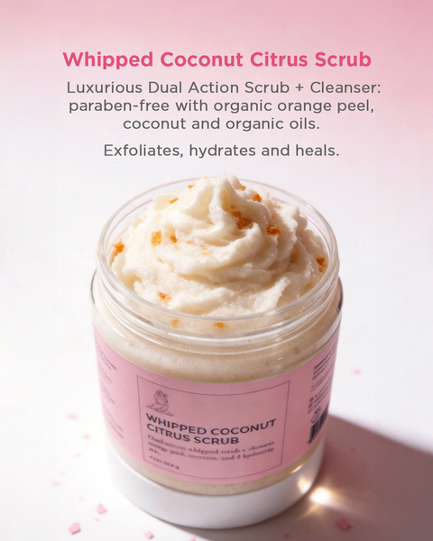 Handcrafted Whipped Coconut Citrus Sugar Scrub 4 oz