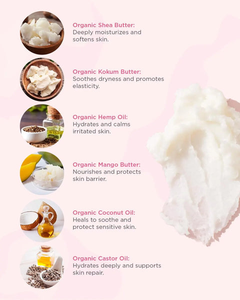 Coconut Citrus Scrub & Unscented Body Butter Set, Natural Skincare + Lemongrass bombs