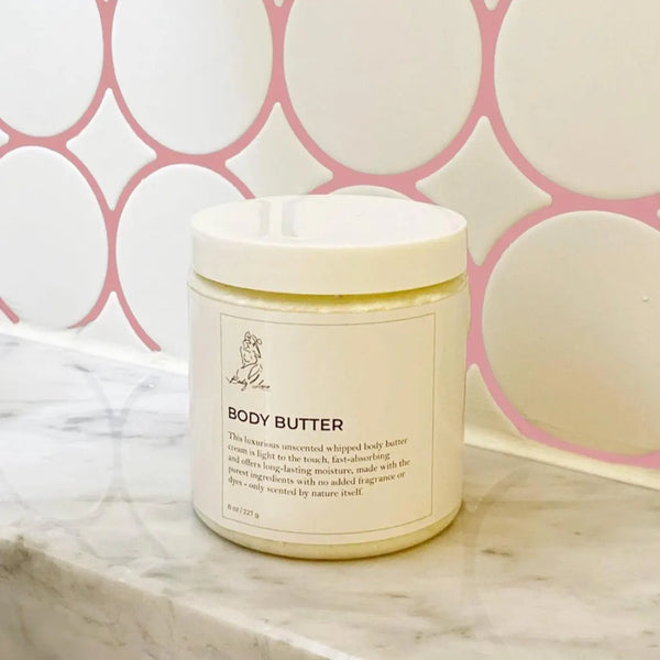 Unscented Whipped Body Butter, All-Natural Eczema Relief + Lemongrass Bath Bomb