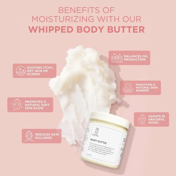 Papaya Mango Whipped Body Butter – All Natural Eczema Relief + Lemongrass Bath Bomb