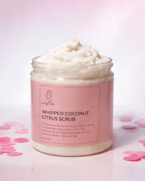 Handcrafted Whipped Coconut Citrus Sugar Scrub 4 oz